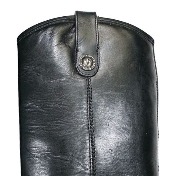 Frye Melissa Button Leather Riding Slip On Mid Calf Boots 77167 Women’s Size 6 - Picture 6 of 16